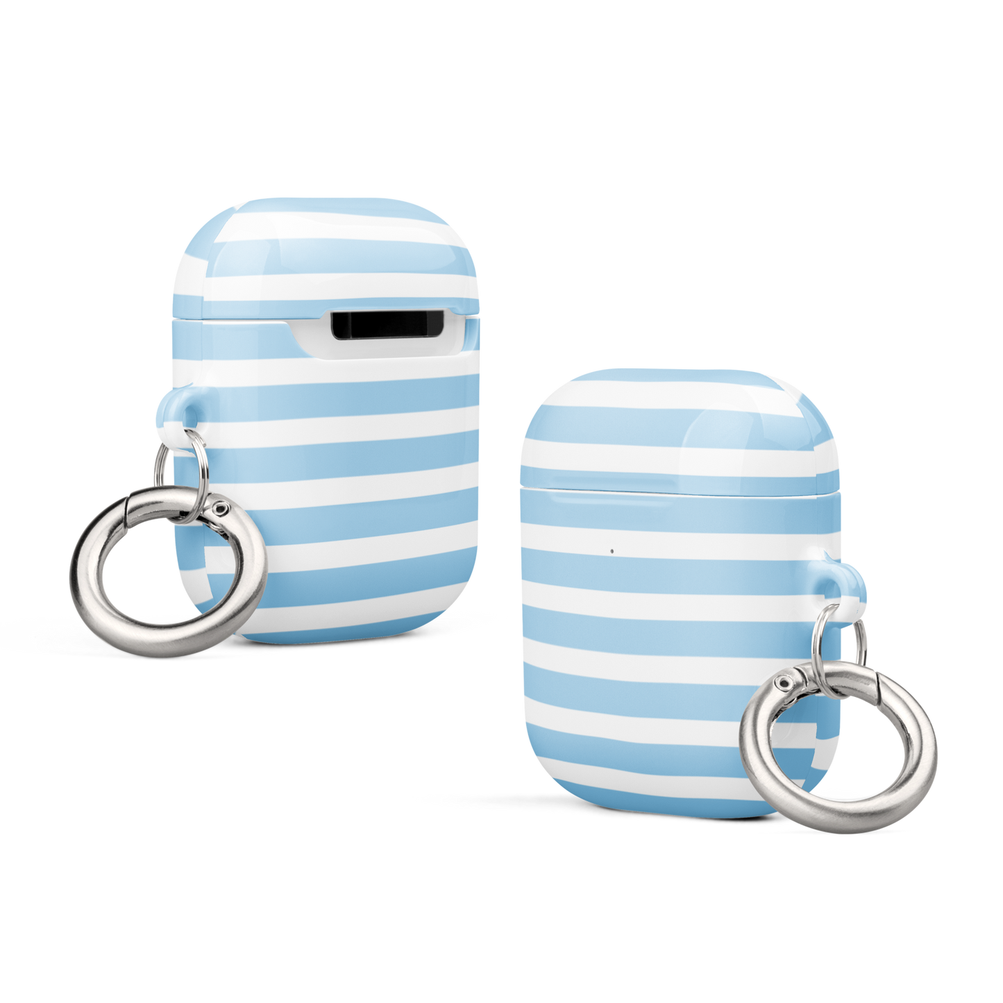 NAUTICAL CHARM Light Blue Striped Tough Case for AirPods®