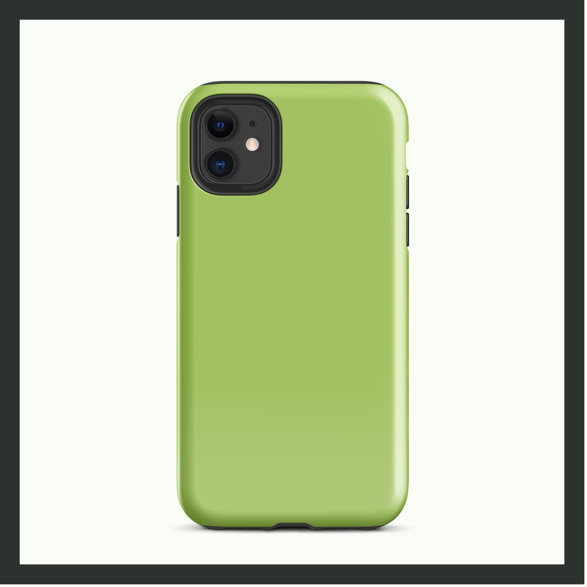 AVOCADO BLISS lime green tough iPhone® case featuring a bold, vibrant design with dual-layer protection for style and durability.