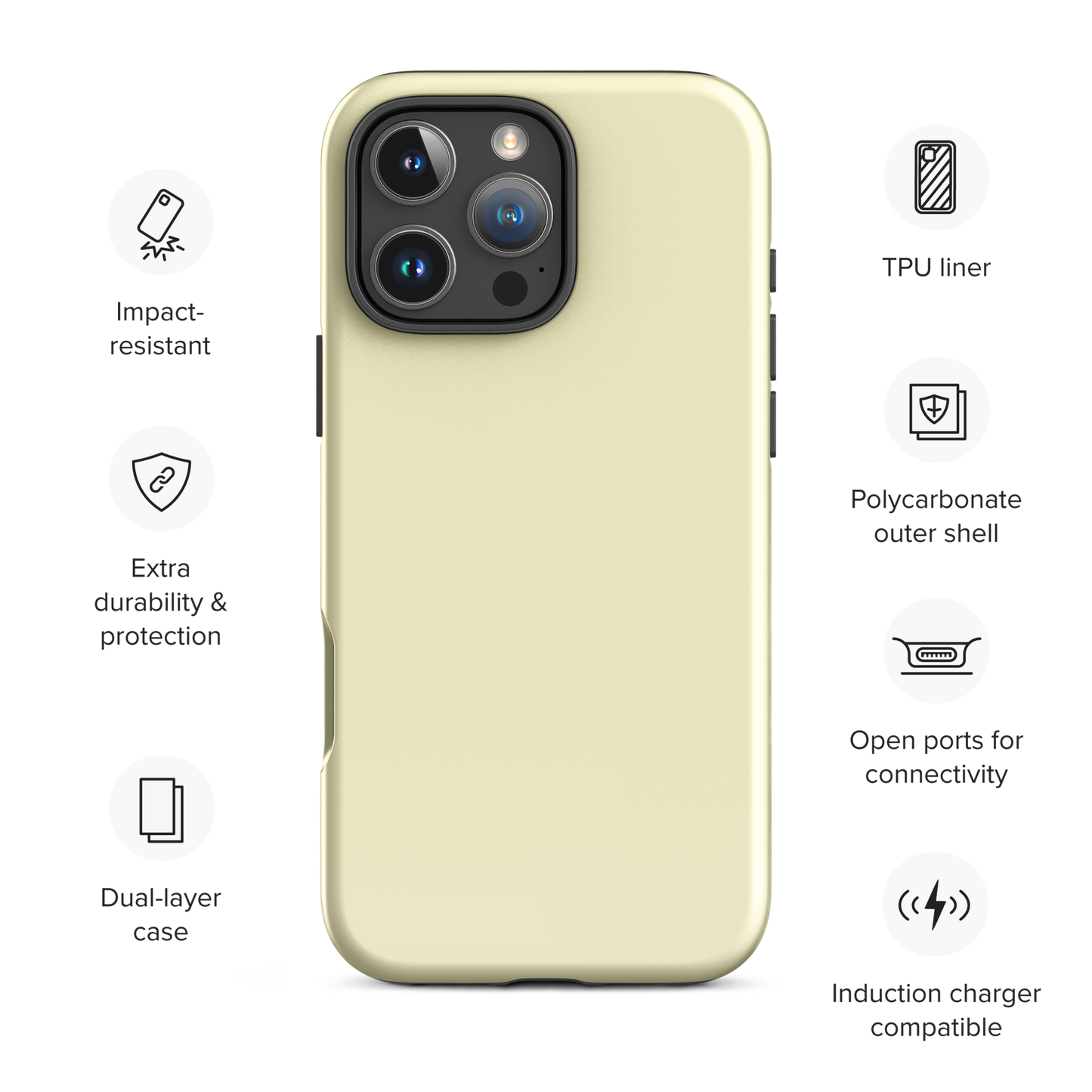 BANANA CREAM Soft Yellow Tough Case for iPhone®