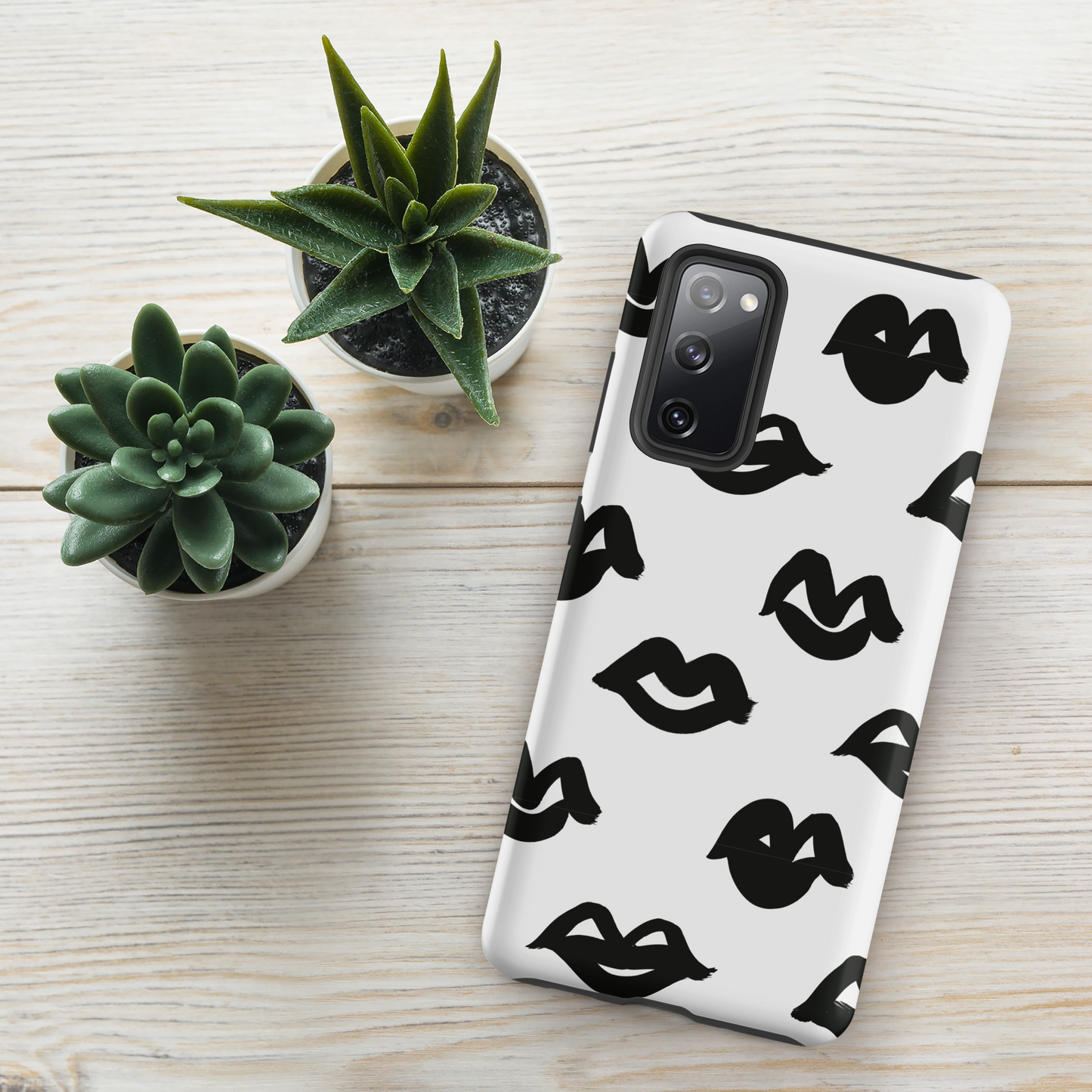 💋 Bold Lips Black & White Samsung® Tough Case ✨