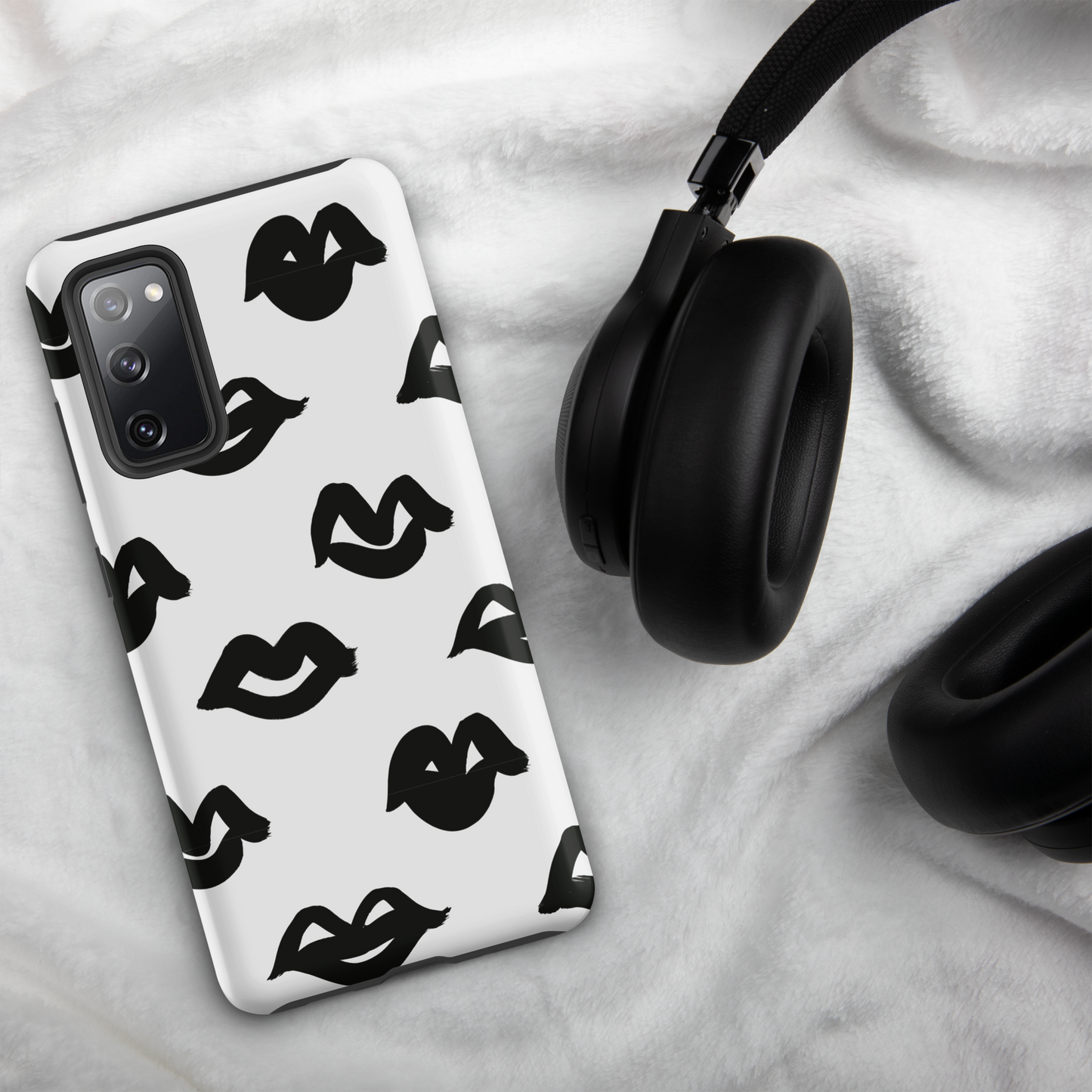 💋 Bold Lips Black & White Samsung® Tough Case ✨